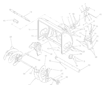 General Assembly Diagram and Parts List for 31AE640F000 2003 Yard Machines Snow Blower